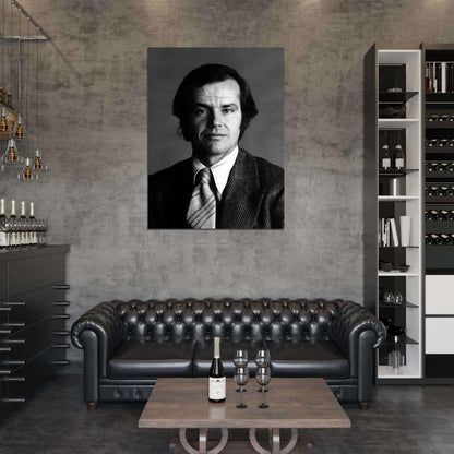 Jack Nicholson BW Portrait Suit Handsome Young Actor Wall Art Print Poster