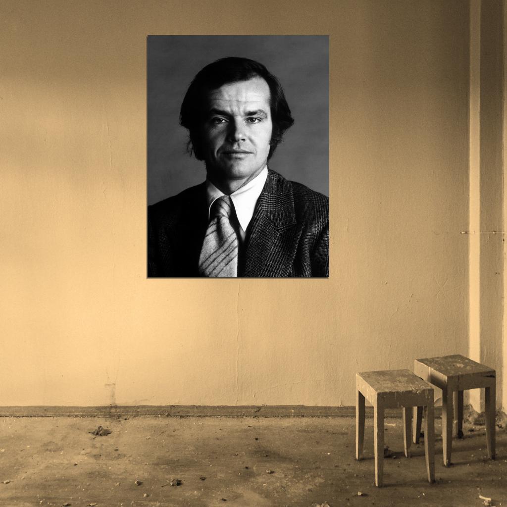 Jack Nicholson BW Portrait Suit Handsome Young Actor Wall Art Print Poster
