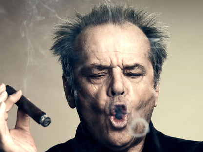 Jack Nicholson Portrait Cigar Hair Amazing Actor Wall Art Print Poster