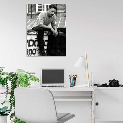 James McAvoy BW Handsome Charming Actor Look Wall Art Print Poster