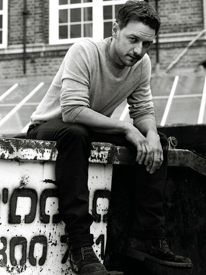 James McAvoy BW Handsome Charming Actor Look Wall Art Print Poster