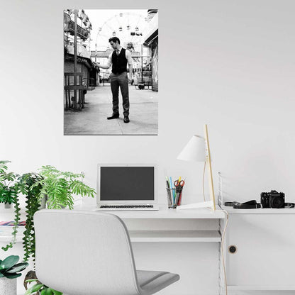 James McAvoy BW Handsome Elegant Charming Actor Rare Wall Art Print Poster