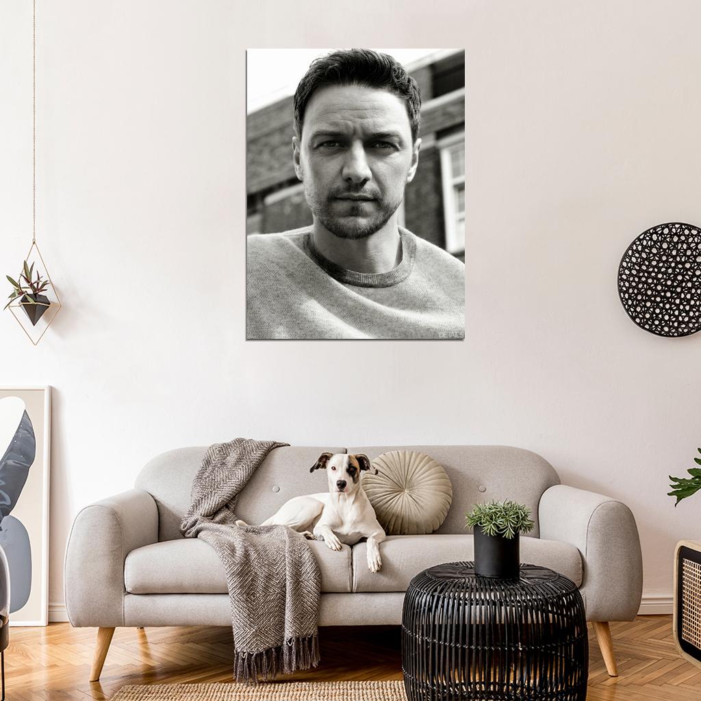 James McAvoy Amazing BW Portrait Elegant Charming Rare Wall Art Print Poster
