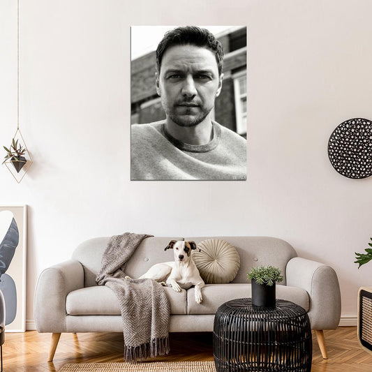 James McAvoy Amazing BW Portrait Elegant Charming Rare Wall Art Print Poster