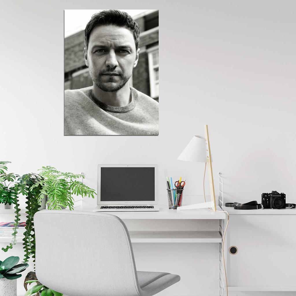 James McAvoy Amazing BW Portrait Elegant Charming Rare Wall Art Print Poster