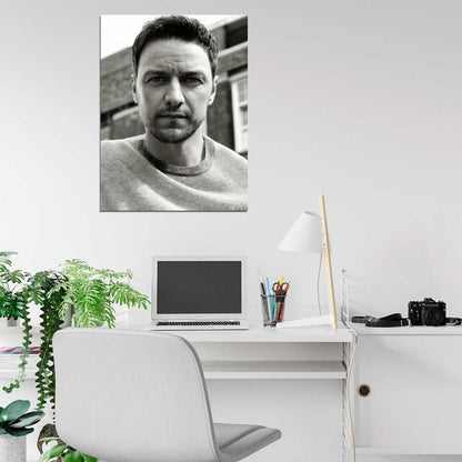 James McAvoy Amazing BW Portrait Elegant Charming Rare Wall Art Print Poster