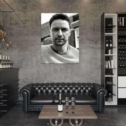 James McAvoy Amazing BW Portrait Elegant Charming Rare Wall Art Print Poster