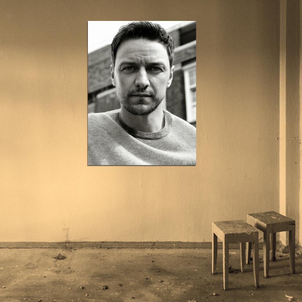 James McAvoy Amazing BW Portrait Elegant Charming Rare Wall Art Print Poster