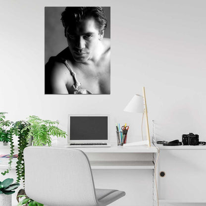 Javier Bardem Amazing Portrait Handsome Hot Young Rare Wall Art Print Poster