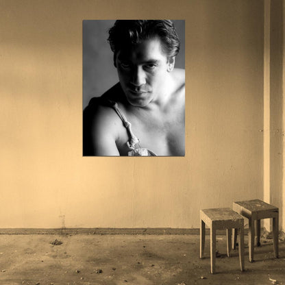 Javier Bardem Amazing Portrait Handsome Hot Young Rare Wall Art Print Poster