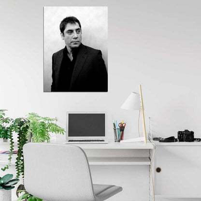 Javier Bardem BW Portrait Suit Handsome Actor Rare Wall Art Print Poster