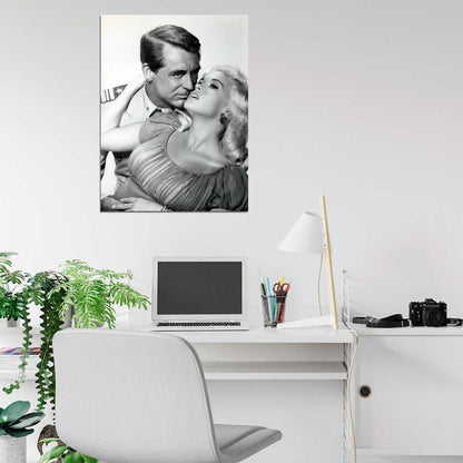 Jayne Mansfield Cary Grant BW Hot Sexy Retro Rare Wall Art Print Poster