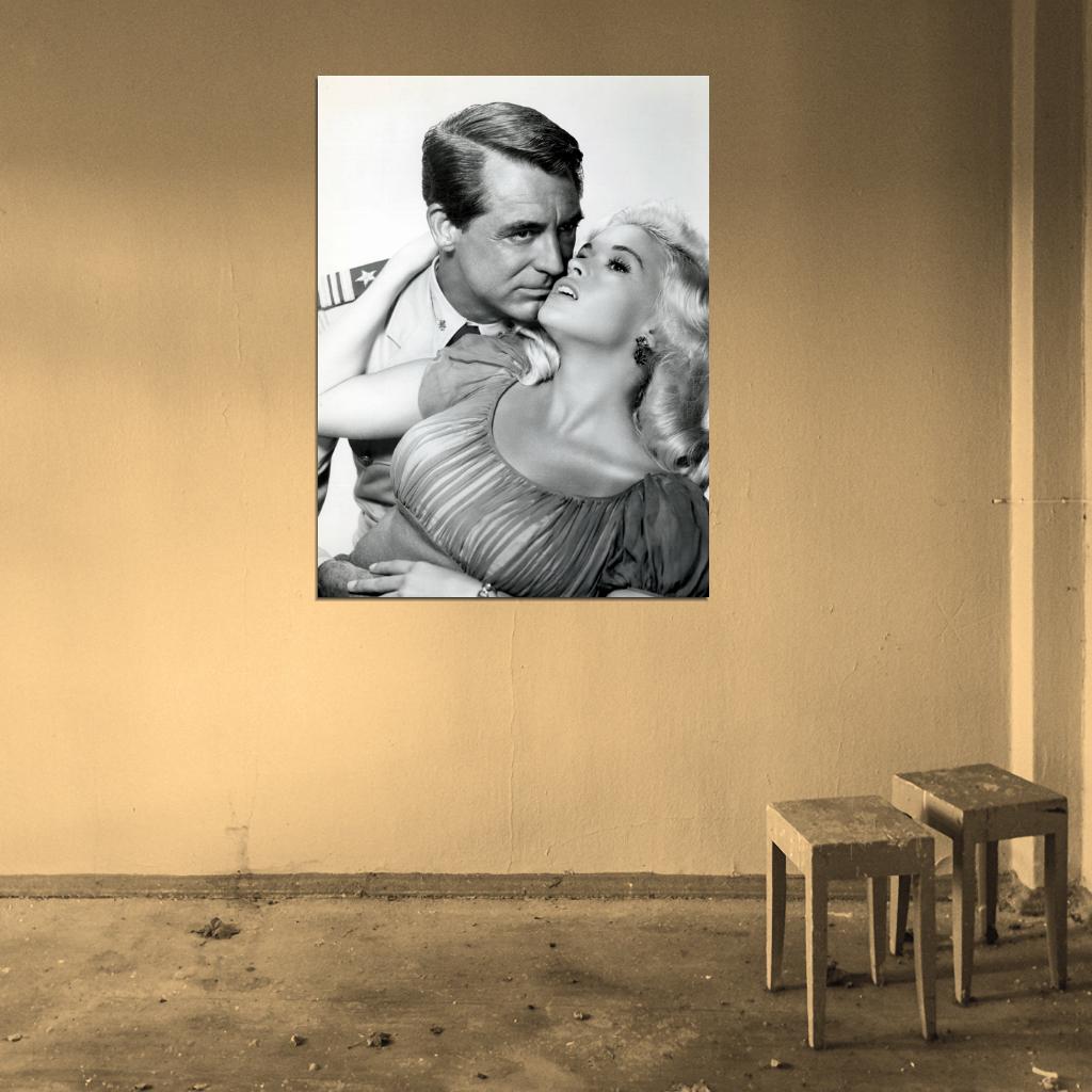 Jayne Mansfield Cary Grant BW Hot Sexy Retro Rare Wall Art Print Poster