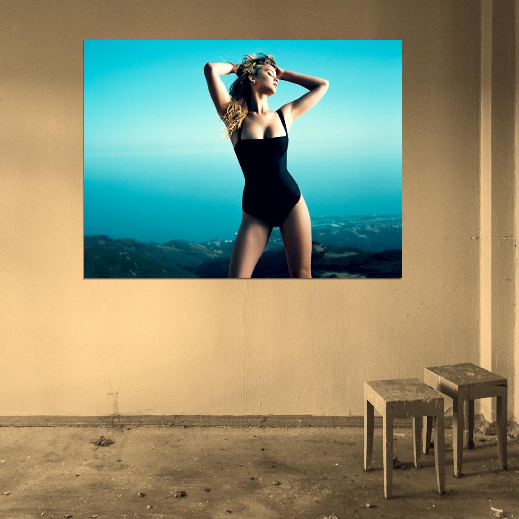 Jennifer Lawrence Swimsuit Body Hot Sexy Seductive Wall Art Print Poster