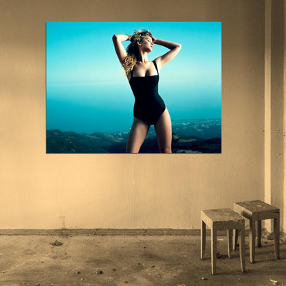 Jennifer Lawrence Swimsuit Body Hot Sexy Seductive Wall Art Print Poster