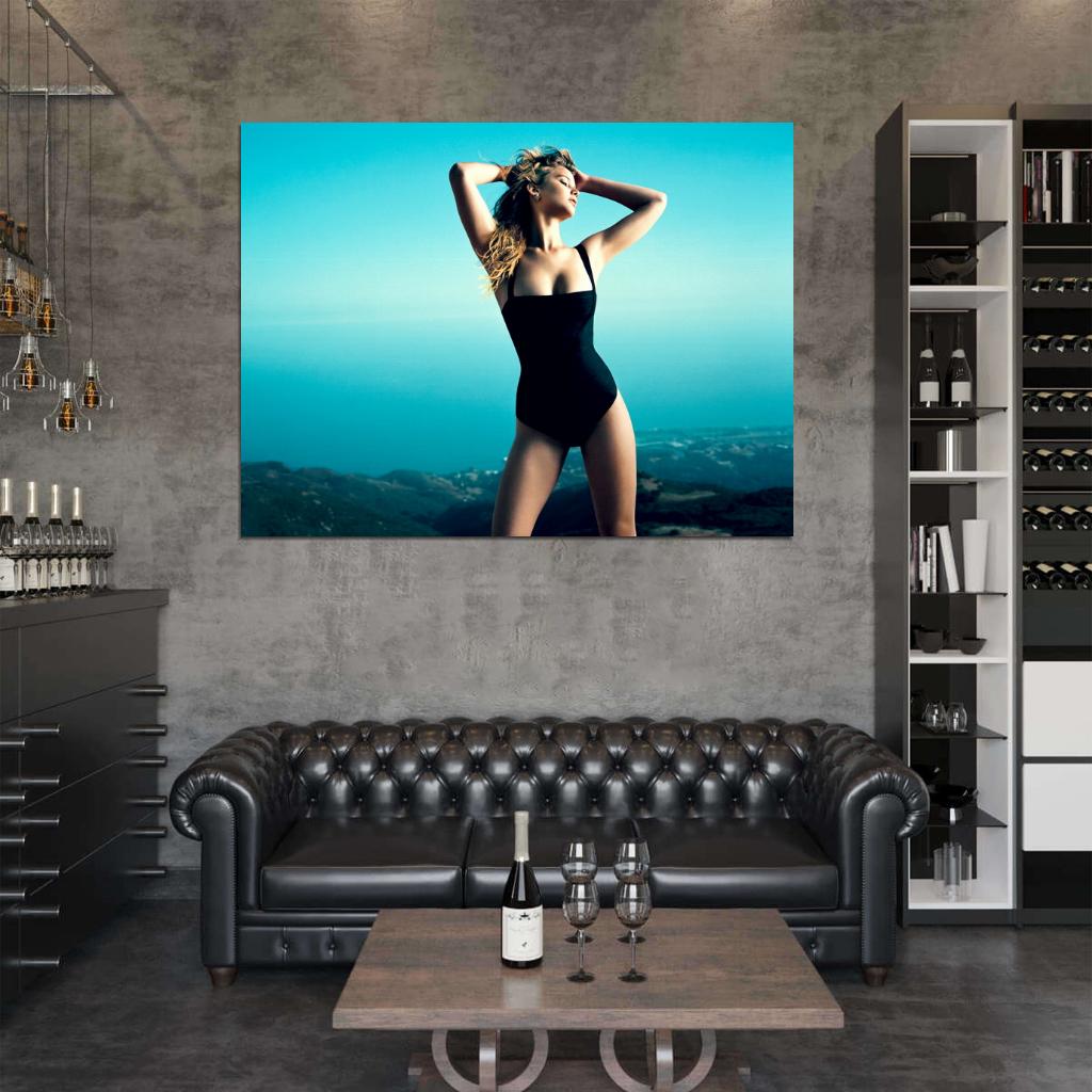 Jennifer Lawrence Swimsuit Body Hot Sexy Seductive Wall Art Print Poster