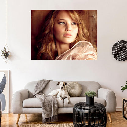 Jennifer Lawrence Amazing Portrait Eyes Hot Actress Wall Art Print Poster