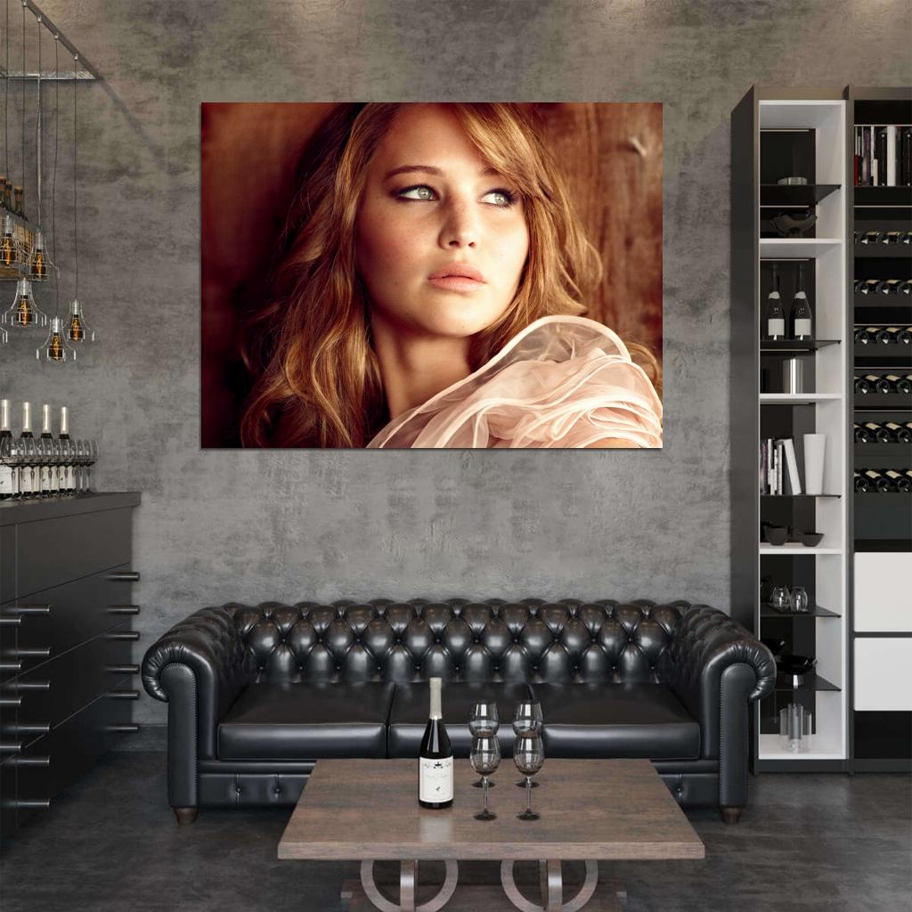 Jennifer Lawrence Amazing Portrait Eyes Hot Actress Wall Art Print Poster