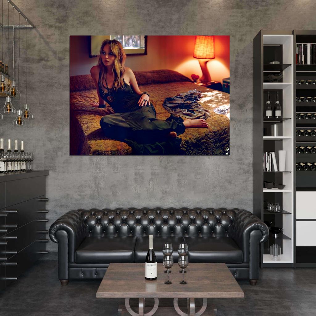 Jennifer Lawrence Dress Bed Romantic Hot Sexy Rare Wall Art Print Poster