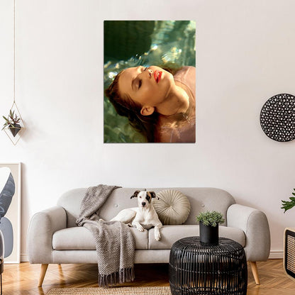 Jennifer Lawrence Water Face Hot Sexy Actress Rare Wall Art Print Poster