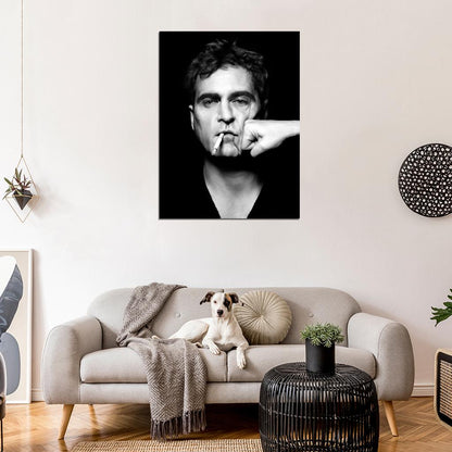 Joaquin Phoenix BW Portrait Fist Punch Handsome Rare Wall Art Print Poster