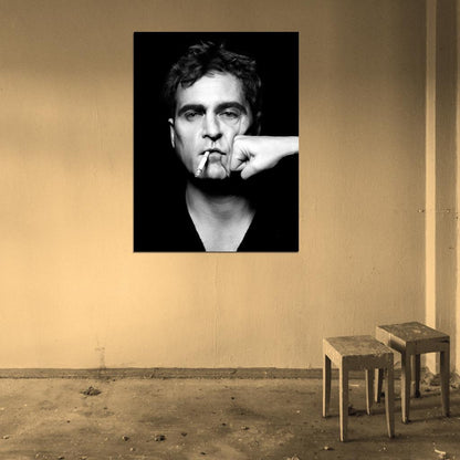 Joaquin Phoenix BW Portrait Fist Punch Handsome Rare Wall Art Print Poster