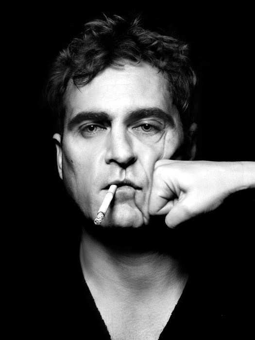 Joaquin Phoenix BW Portrait Fist Punch Handsome Rare Wall Art Print Poster