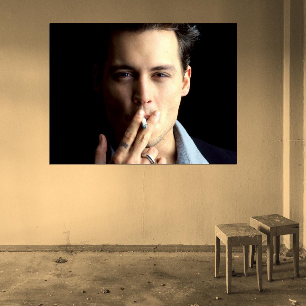 Johnny Depp Portrait Hot Charming Young Handsome Rare Wall Art Print Poster