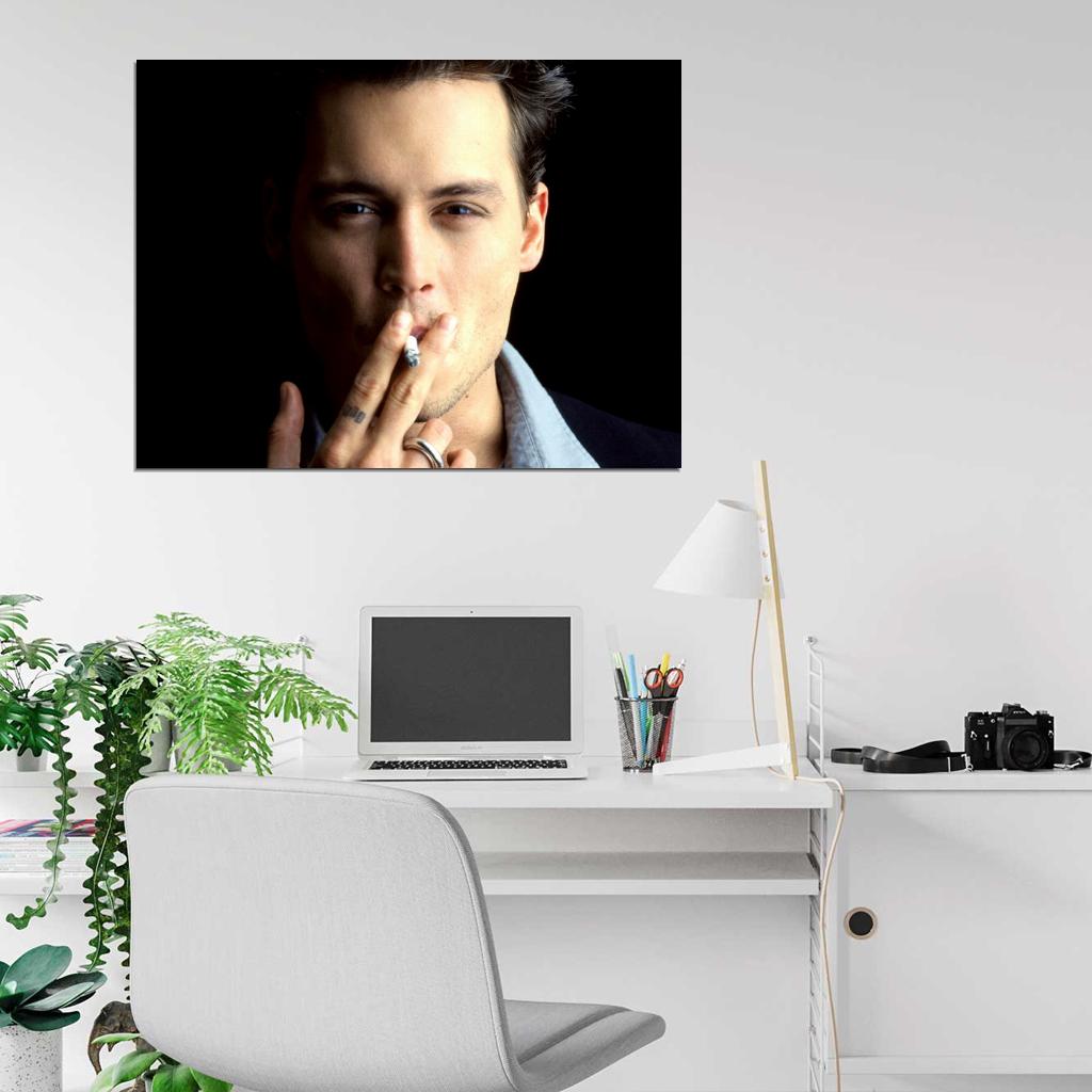 Johnny Depp Portrait Hot Charming Young Handsome Rare Wall Art Print Poster