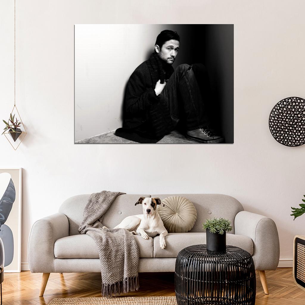 Joseph Gordon-Levitt BW Hot Charming Handsome Actor Wall Art Print Poster