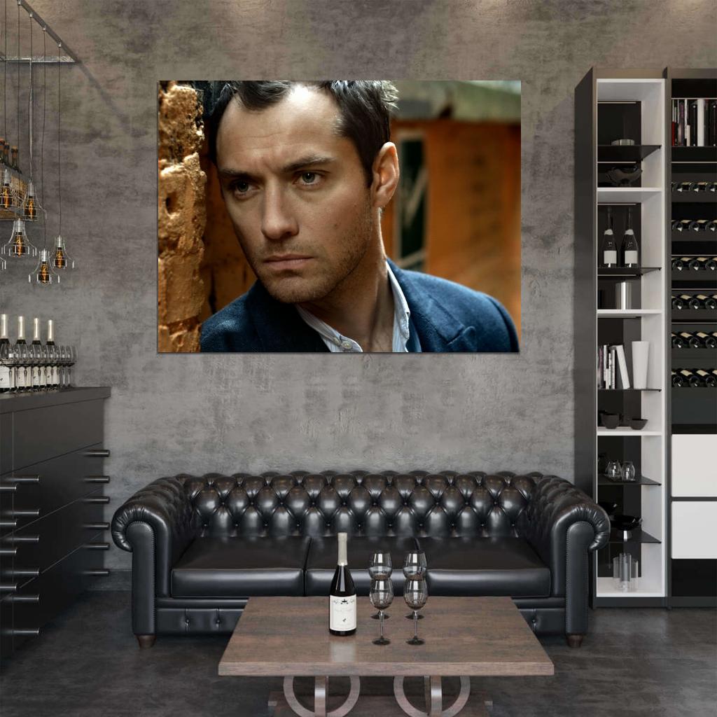 Jude Law Amazing Portrait Hot Charming Handsome Rare Wall Art Print Poster