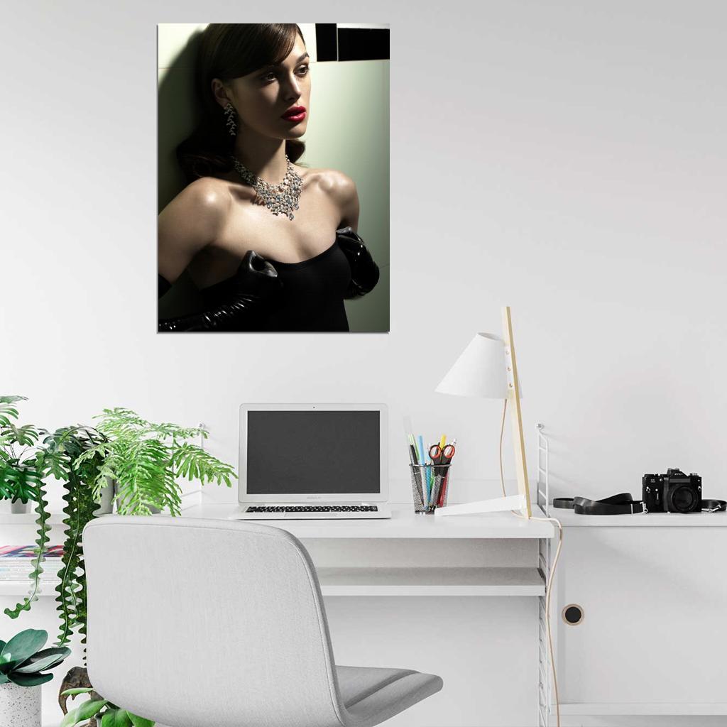 Keira Knightley Black Dress Sexy Hot Elegant Rare Wall Art Print Poster