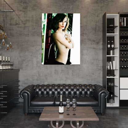 Keira Knightley Glass Hot Sexy Topless Elegant Actress Wall Art Print Poster