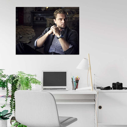 Leonardo DiCaprio Amazing Portrait Handsome Rare Wall Art Print Poster