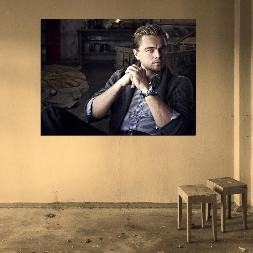 Leonardo DiCaprio Amazing Portrait Handsome Rare Wall Art Print Poster