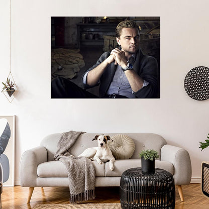 Leonardo DiCaprio Amazing Portrait Handsome Rare Wall Art Print Poster