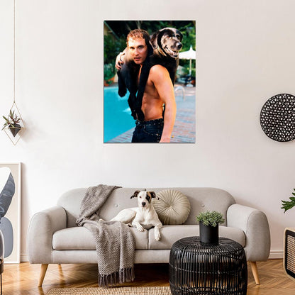 Matthew McConaughey Shirtless Hot Young Handsome Rare Wall Art Print Poster
