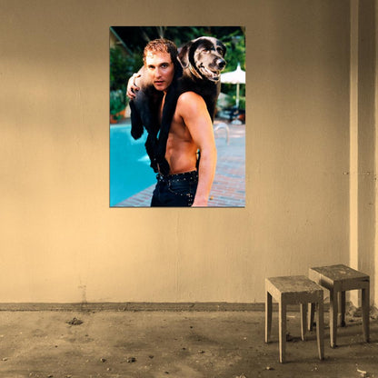 Matthew McConaughey Shirtless Hot Young Handsome Rare Wall Art Print Poster