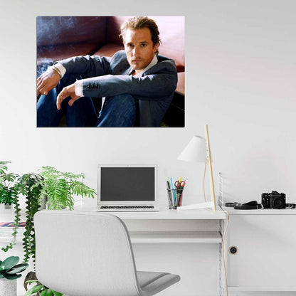 Matthew McConaughey Jacket Sofa Hot Handsome Actor Wall Art Print Poster