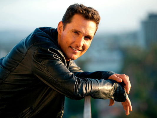 Matthew McConaughey Leather Jacket Handsome Rare Wall Art Print Poster