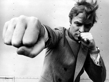 Michael Caine BW Punch Young Handsome Actor Rare Wall Art Print Poster