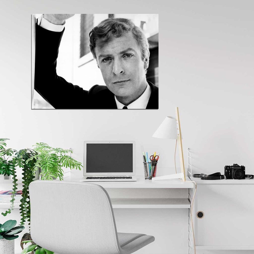 Michael Caine Portrait Young Elegant Actor Retro Rare Wall Art Print Poster