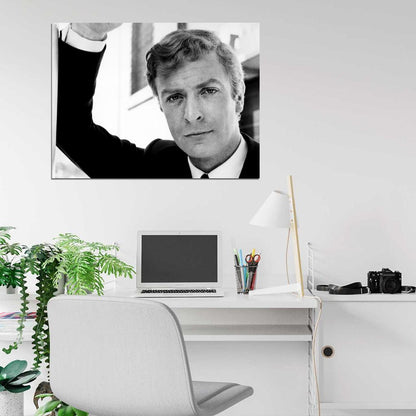 Michael Caine Portrait Young Elegant Actor Retro Rare Wall Art Print Poster