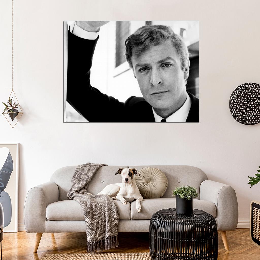 Michael Caine Portrait Young Elegant Actor Retro Rare Wall Art Print Poster