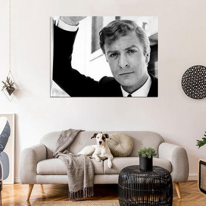 Michael Caine Portrait Young Elegant Actor Retro Rare Wall Art Print Poster