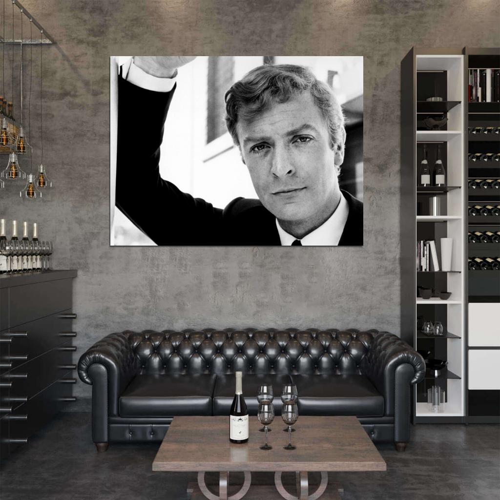 Michael Caine Portrait Young Elegant Actor Retro Rare Wall Art Print Poster