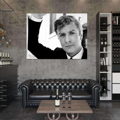 Michael Caine Portrait Young Elegant Actor Retro Rare Wall Art Print Poster