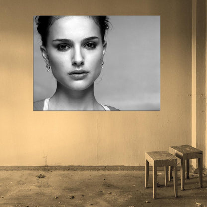 Natalie Portman Amazing BW Portrait Hot Beautiful Rare Wall Art Print Poster