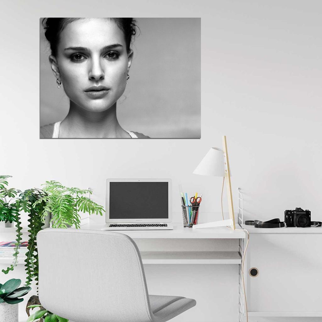 Natalie Portman Amazing BW Portrait Hot Beautiful Rare Wall Art Print Poster