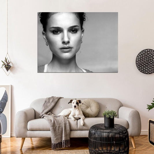 Natalie Portman Amazing BW Portrait Hot Beautiful Rare Wall Art Print Poster